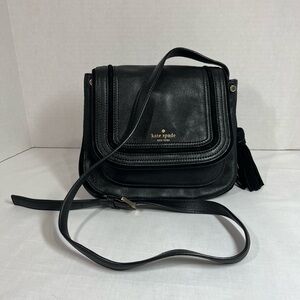 Kate spade black leather and suede bag